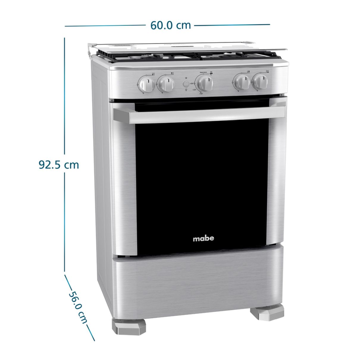BASA - Cocina de piso a Gas 60cm Inox Mabe CMP6035FX1