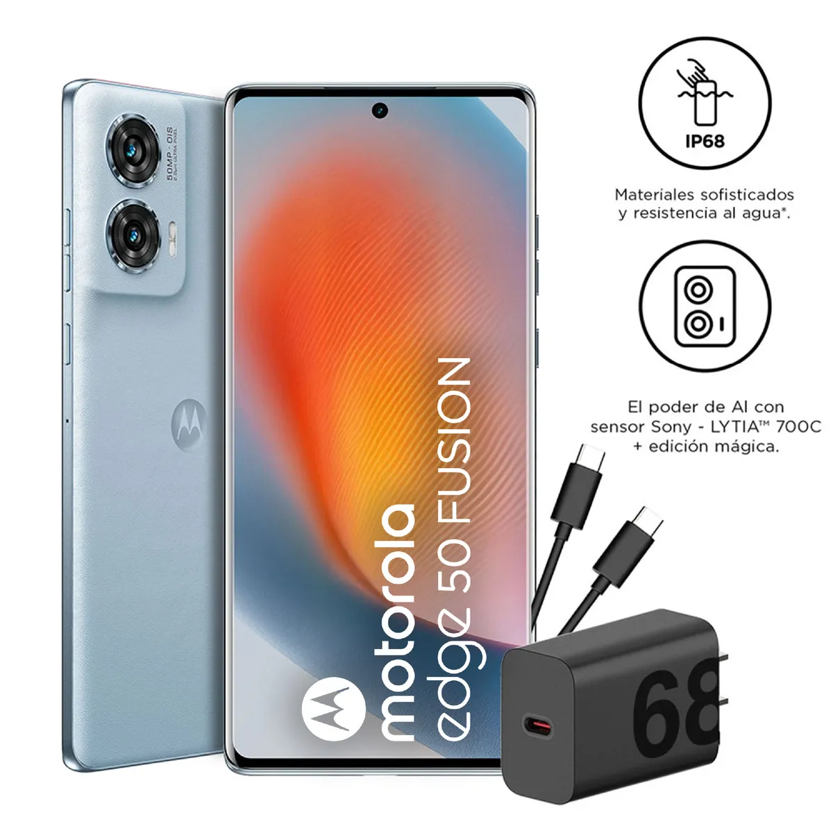 Motorola - Smartphone Moto Edge50 Fusion 8+256Gb Azul Artico