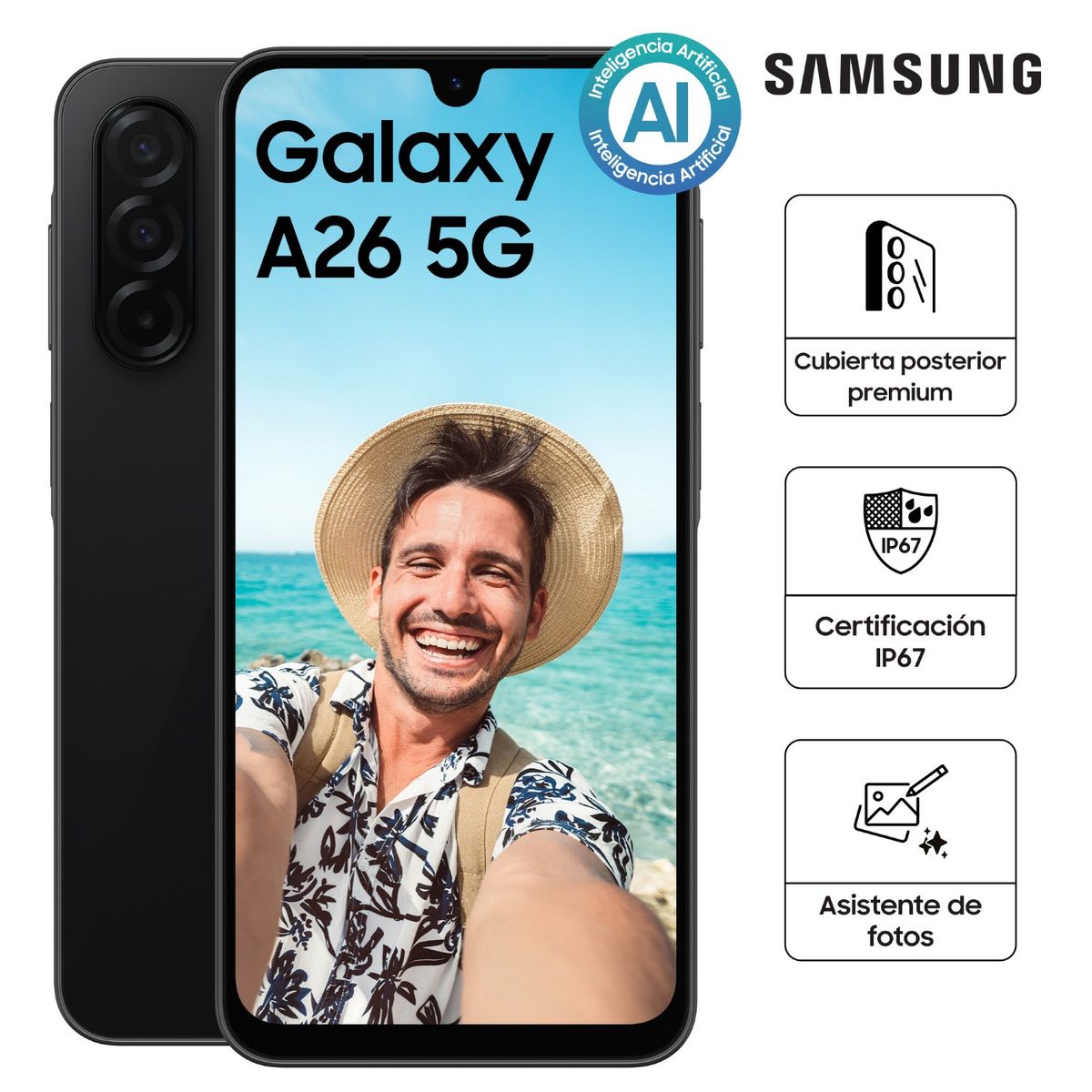 Samsung - Smartphone Samsung Galaxy A26 5G 128Gb Black