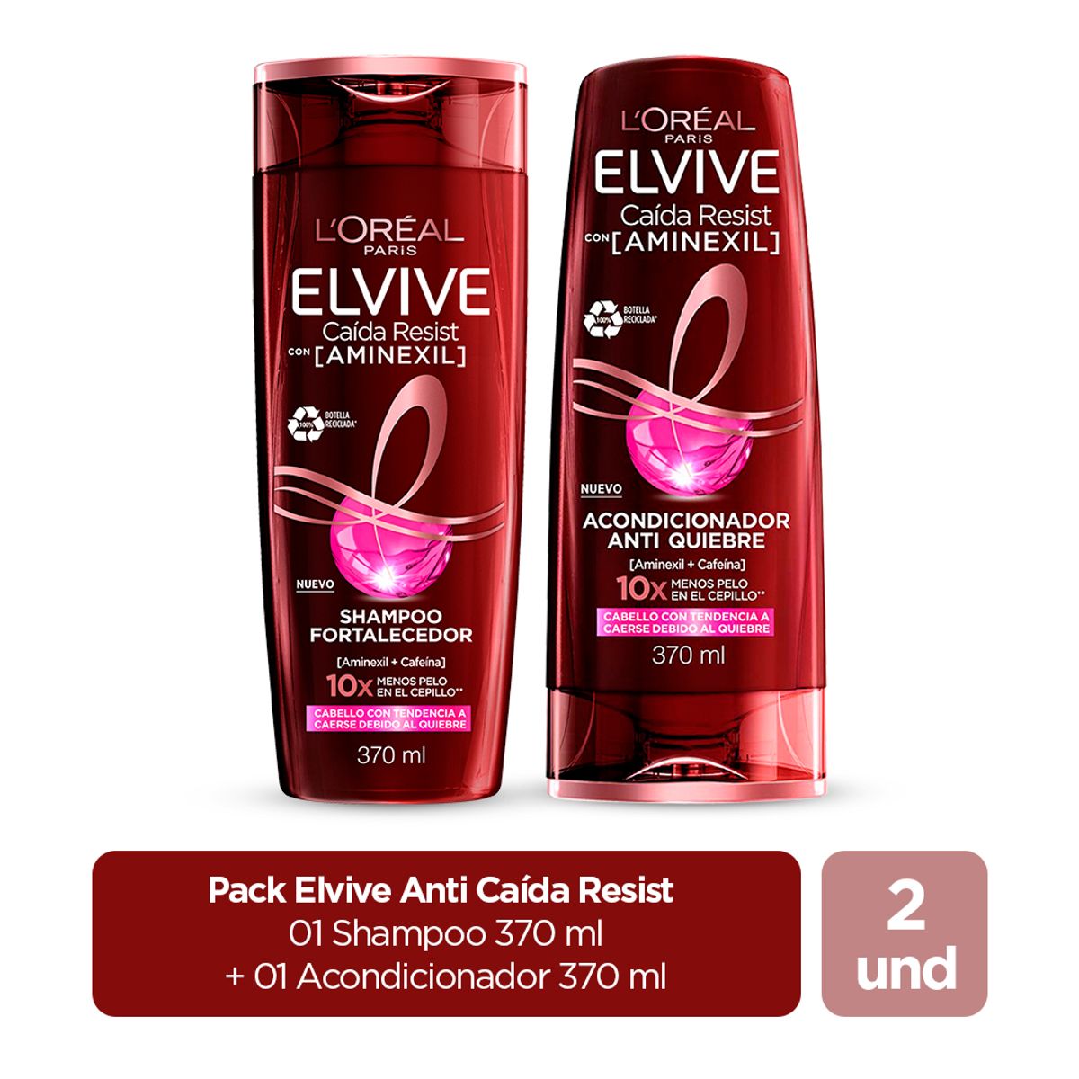 ELVIVE - Pack Elvive Caída Resist Shampoo 370 mL + Acondicionador 370 mL