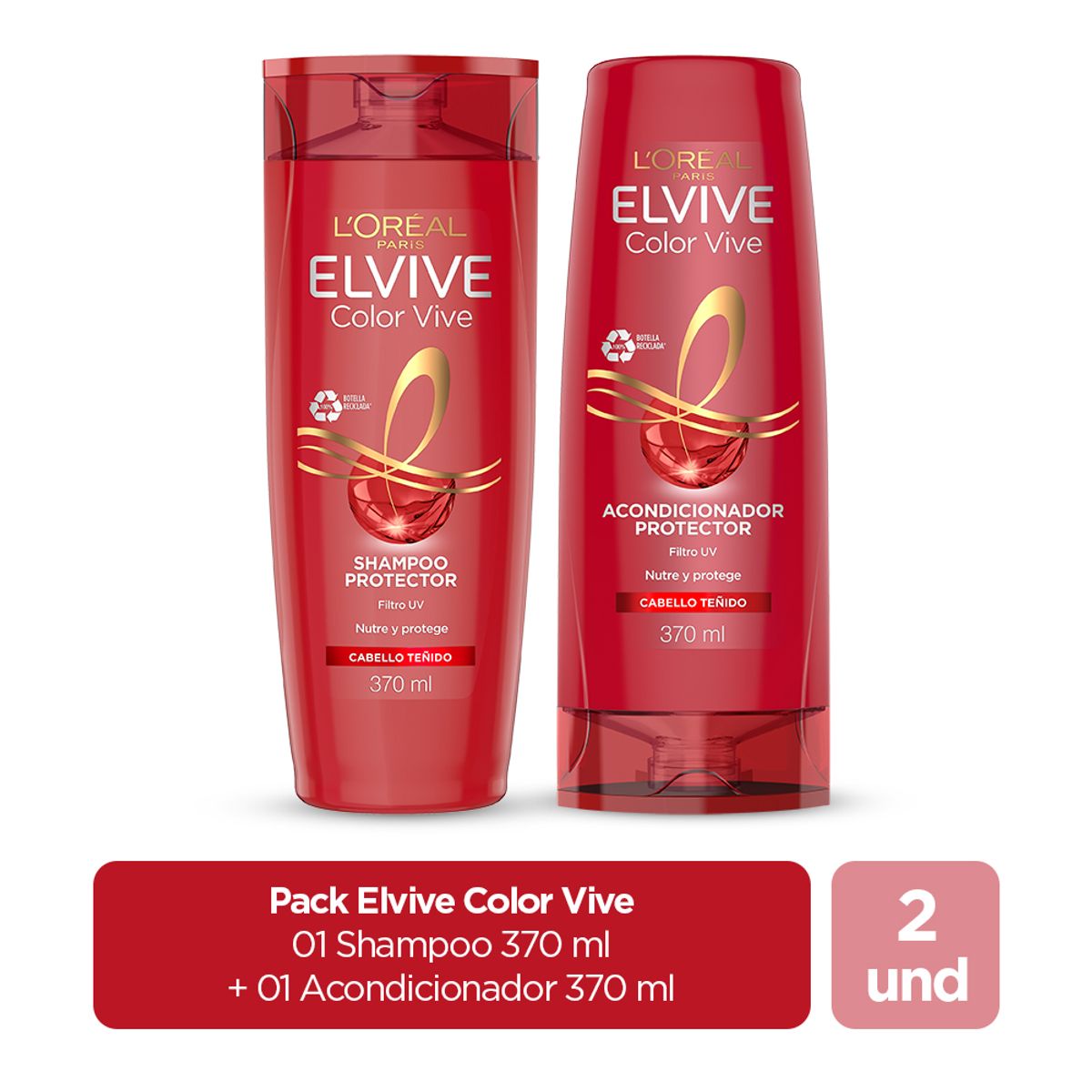 ELVIVE - Pack Elvive Color Vive Shampoo 370 mL + Acondicionador 370 mL