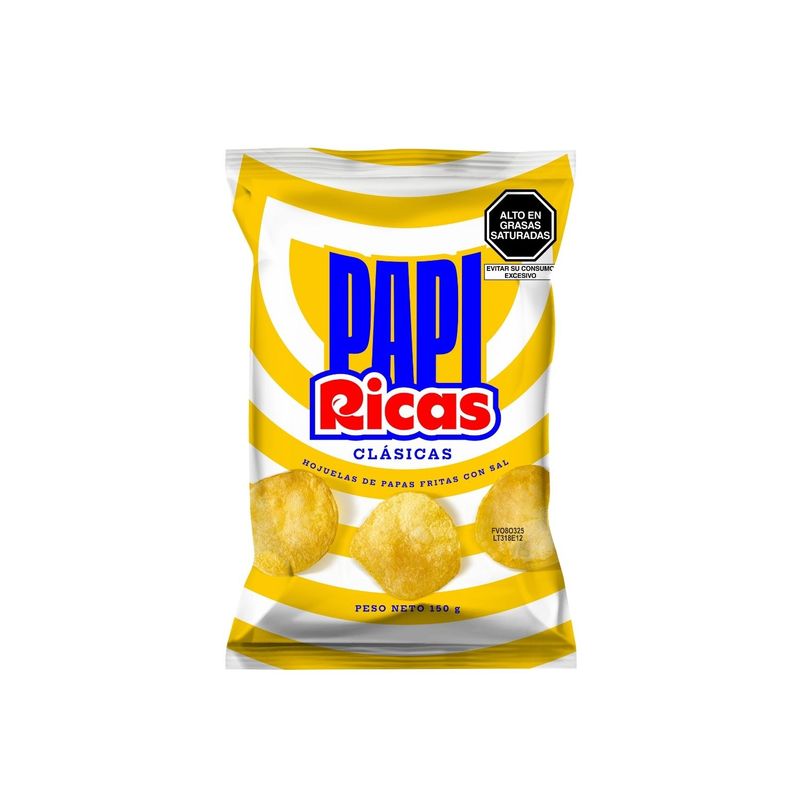 PAPI RICAS - Papas Fritas Papi Ricas Clásicas Bolsa 150 g