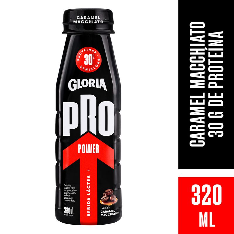 GLORIA PRO - Bebida Láctea Gloria Pro Power Caramel Macchiato Botella 320 mL