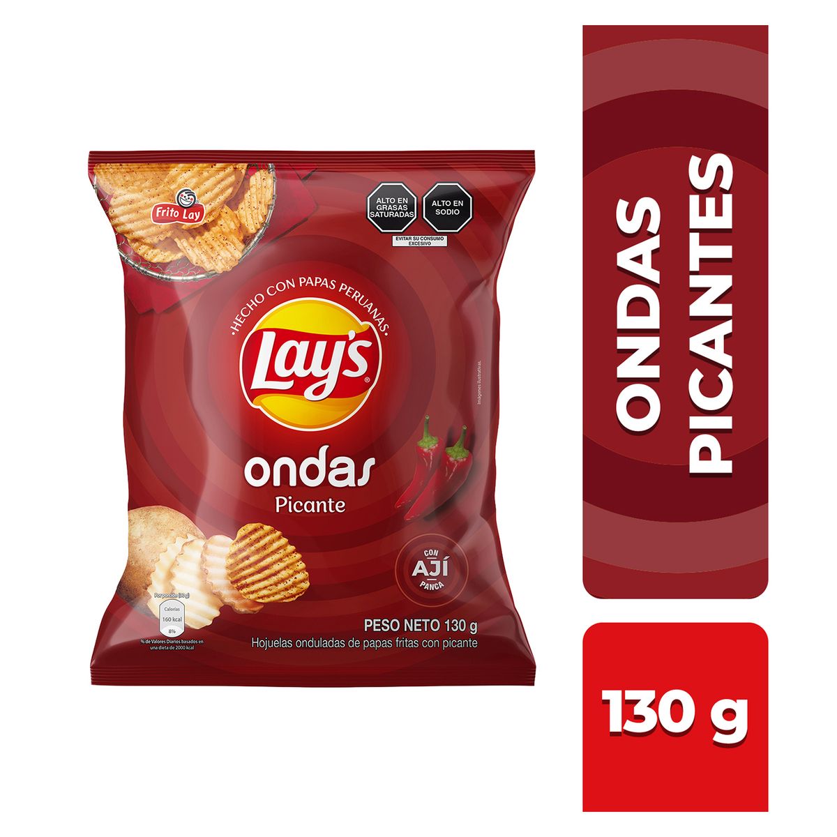 LAYS - Papas Fritas Lays Ondas Picante Bolsa 130 g