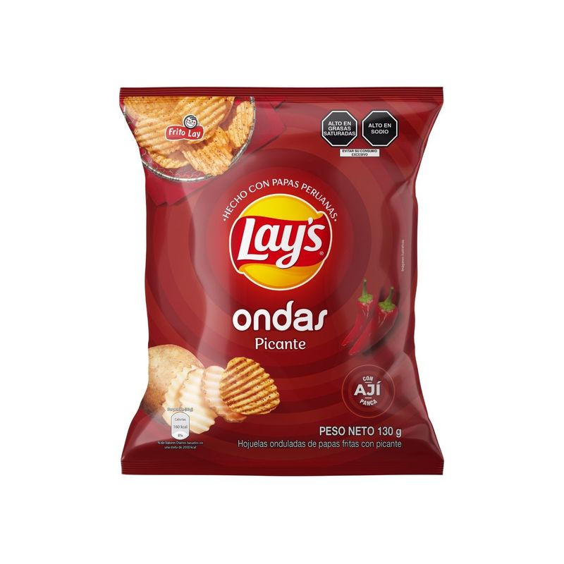 LAYS - Papas Lays Ondas Picante Bolsa 130 g