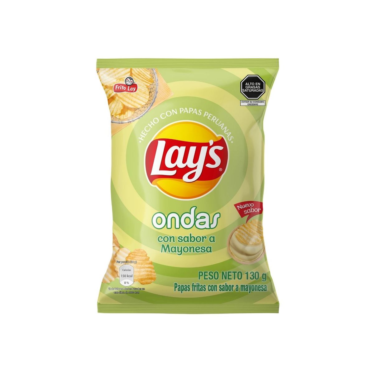 LAYS - Papas Lays Ondas Mayonesa Bolsa 130 g