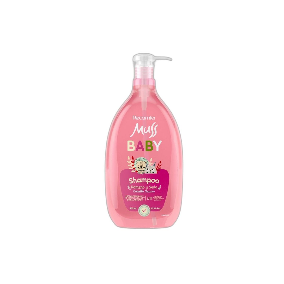 MUSS BABY - Shampoo Muss Baby Romero y Seda Envase 750 mL