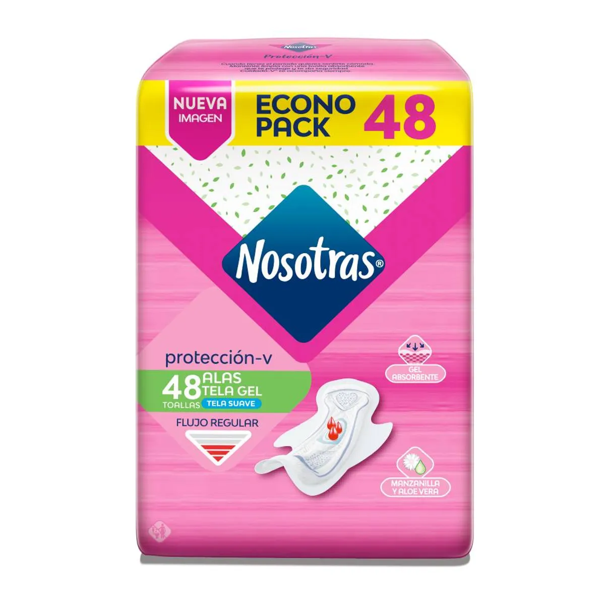 NOSOTRAS - Toallas Higiénicas Nosotras Alas Tela Gel Empaque 48 Und