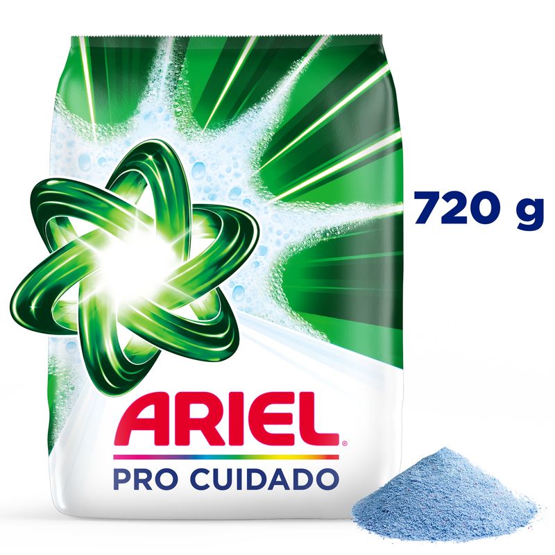 ARIEL - Detergente en Polvo Ariel Pro Cuidado Ropa Blanca y Color Bolsa 720 g
