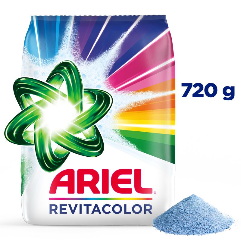 ARIEL - Detergente en Polvo Ariel Revitacolor Ropa Blanca y Color Bolsa 720 g