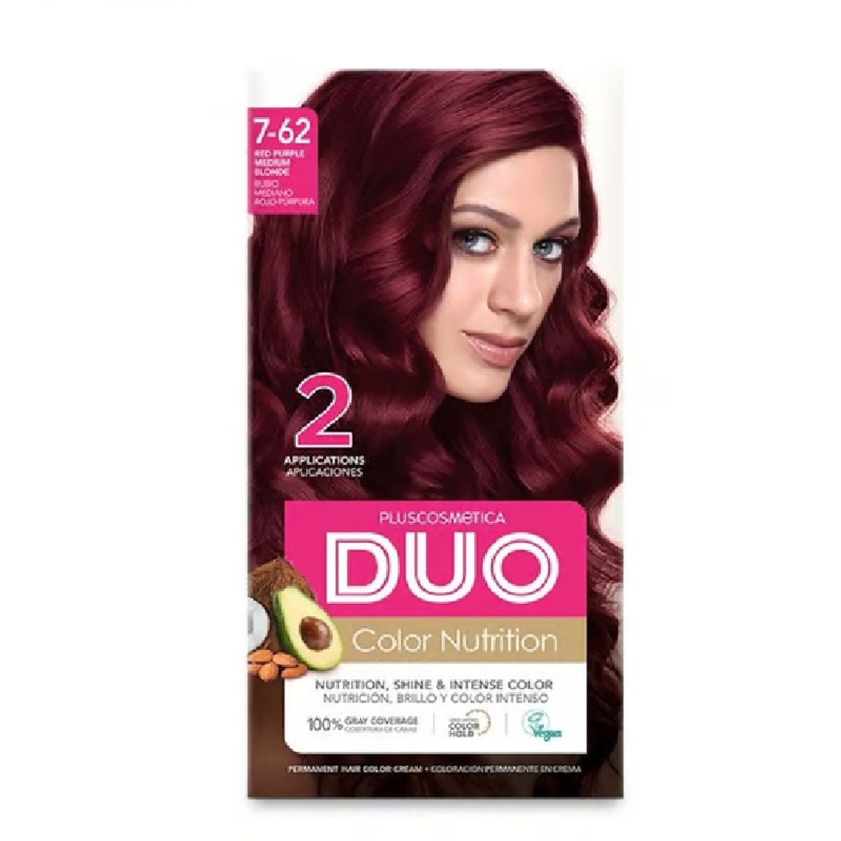 DUO - Tinte Duo Color Nutrition Tono 7-62 Rubio Medio Rojo Púrpura