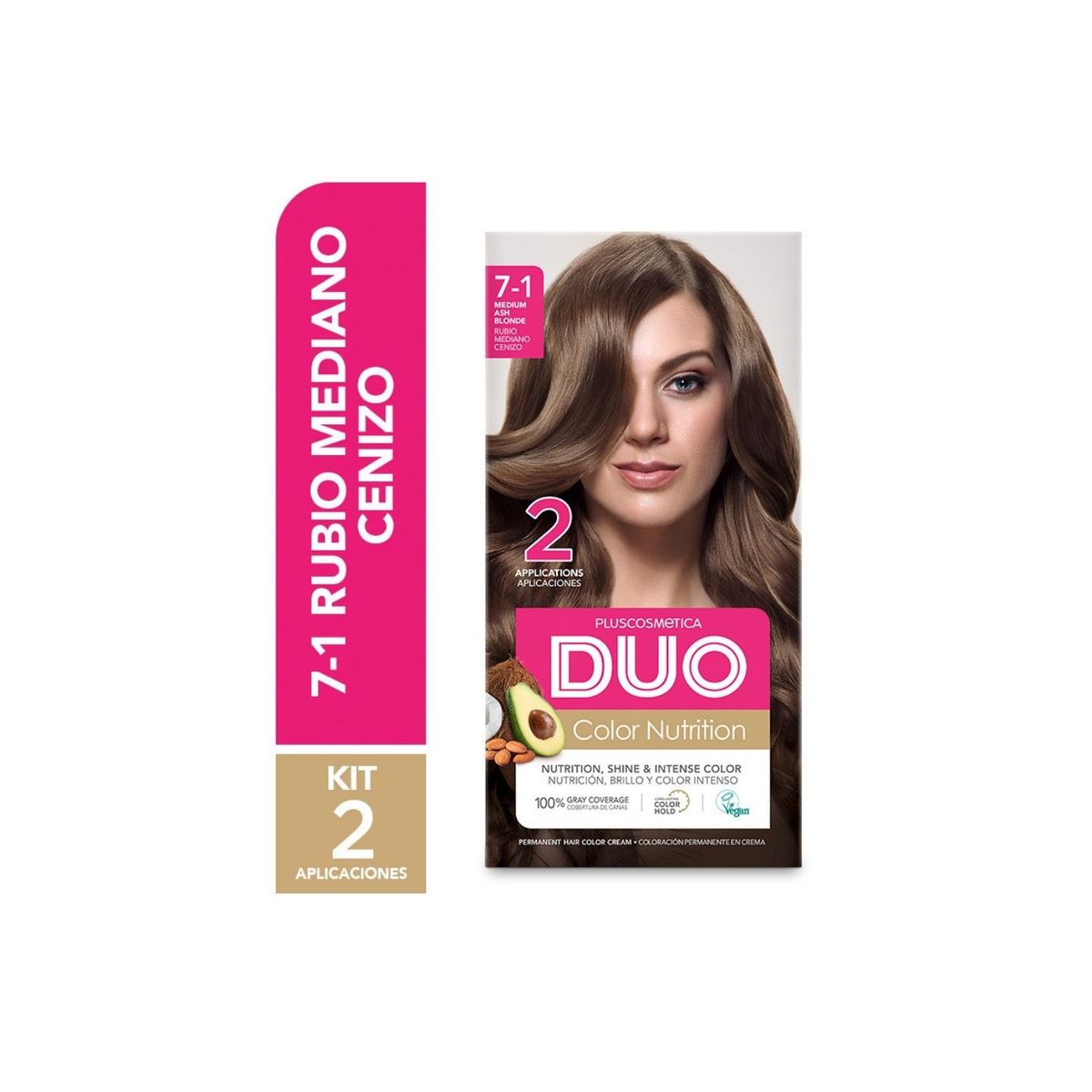 DUO - Tinte Duo Color Nutrition Tono 7-1 Rubio Mediano Cenizo