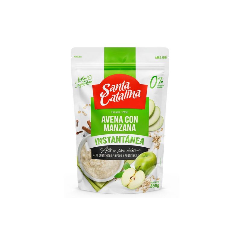 SANTA CATALINA - Avena Instantánea Santa Catalina Manzana Doypack 350 g