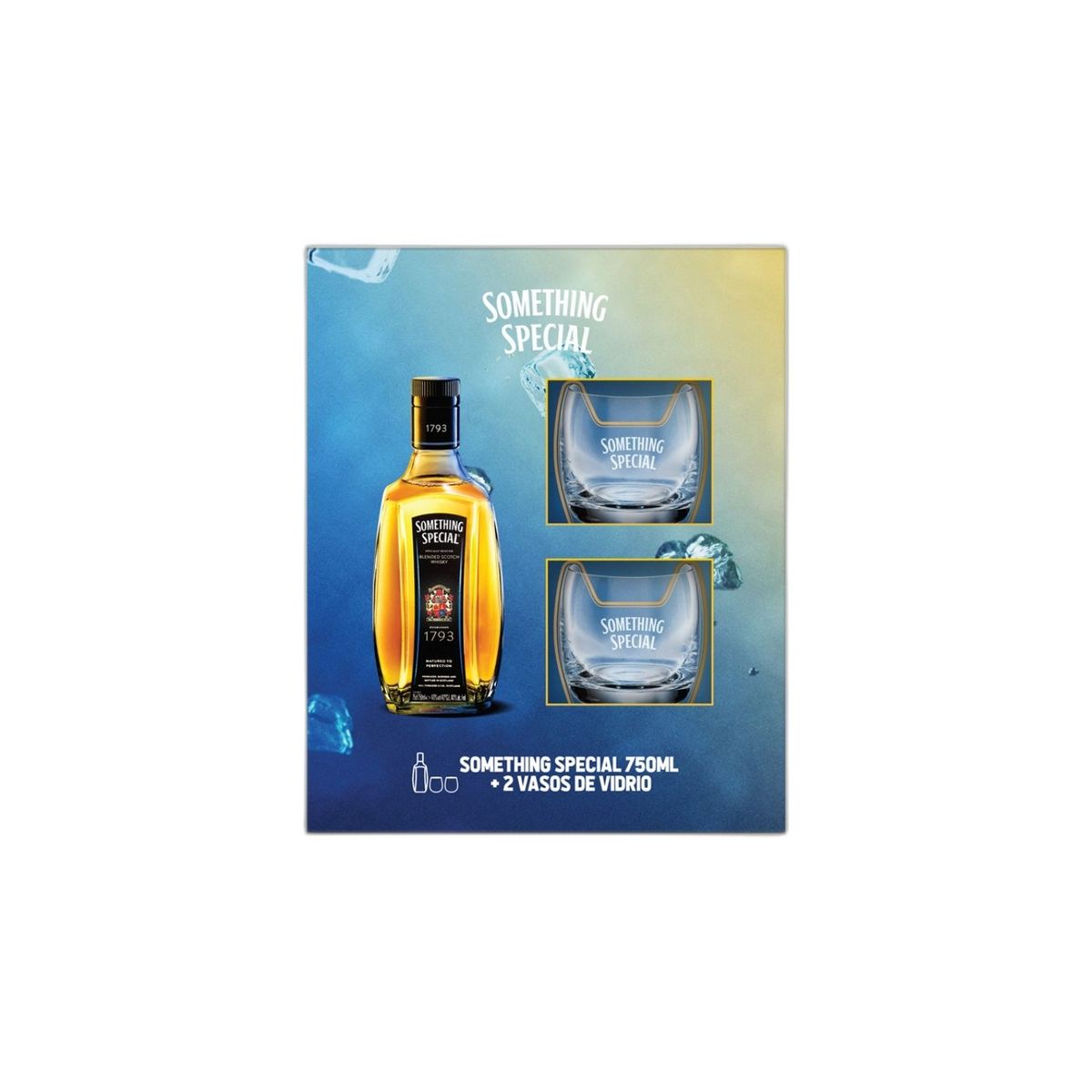 SOMETHING SPECIAL - Pack Something Special Botella 750 mL con 2 Vasos