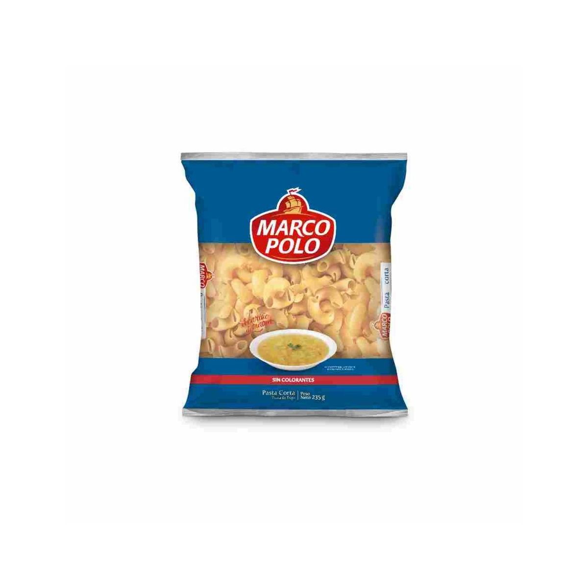 MARCO POLO - Fideo Marco Polo Codo Mediano Rayado Bolsa 235 g