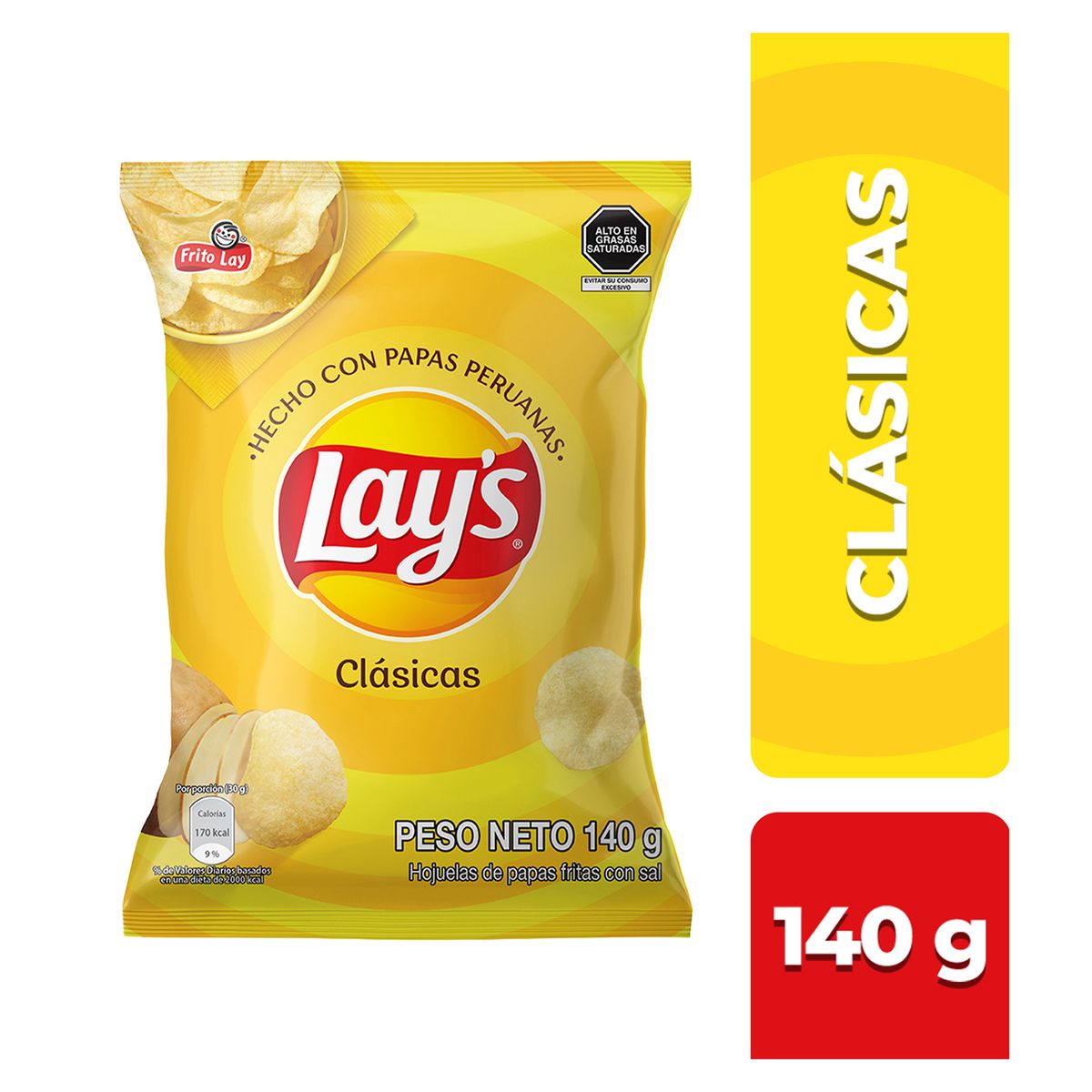 LAYS - Papas Fritas Lays Clásicas Sal Bolsa 140 g