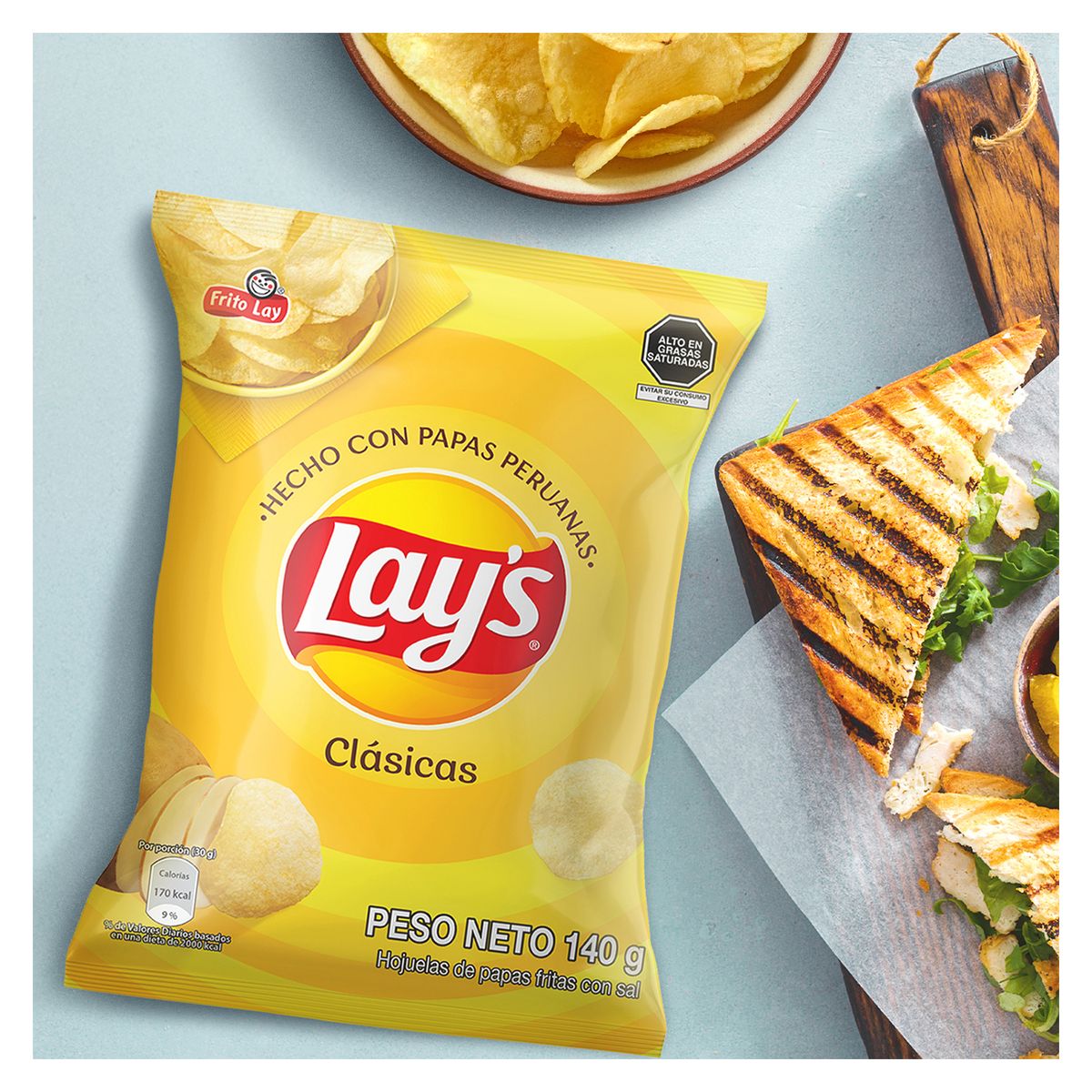 LAYS - Papas Fritas Lays Clásicas Sal Bolsa 140 g