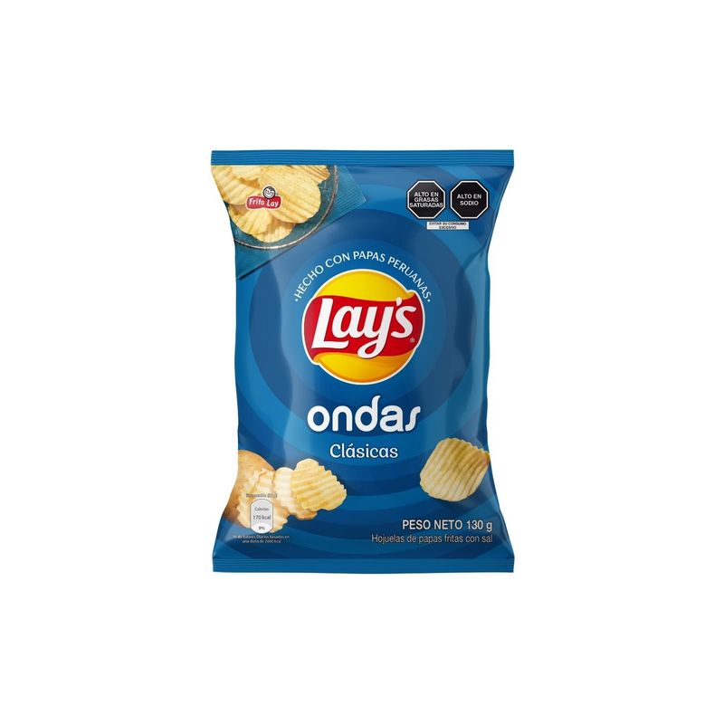 LAYS - Papas Lays Ondas Saladas Bolsa 130 g