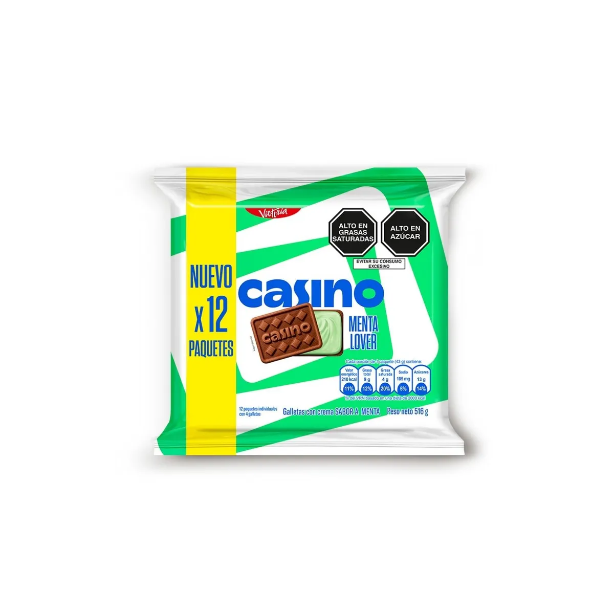 VICTORIA - Galleta Casino Sabor Menta Twelve Pack 516 g