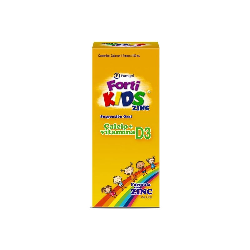 PORTUGAL - Multivitamínico Infantil Portugal Fortikids Zinc Envase 180 mL