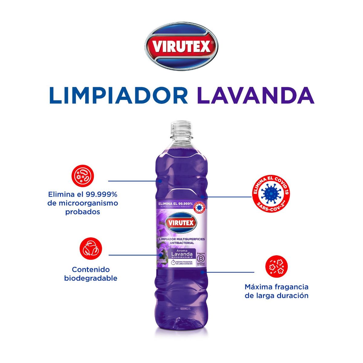 VIRUTEX - LIMPIADOR LAVANDA 900ML