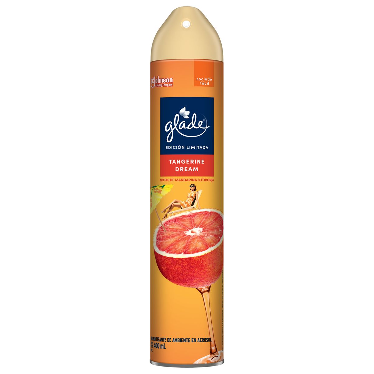 GLADE - Ambientador Glade Aerosol Mandarina Toronja Lata 400 mL