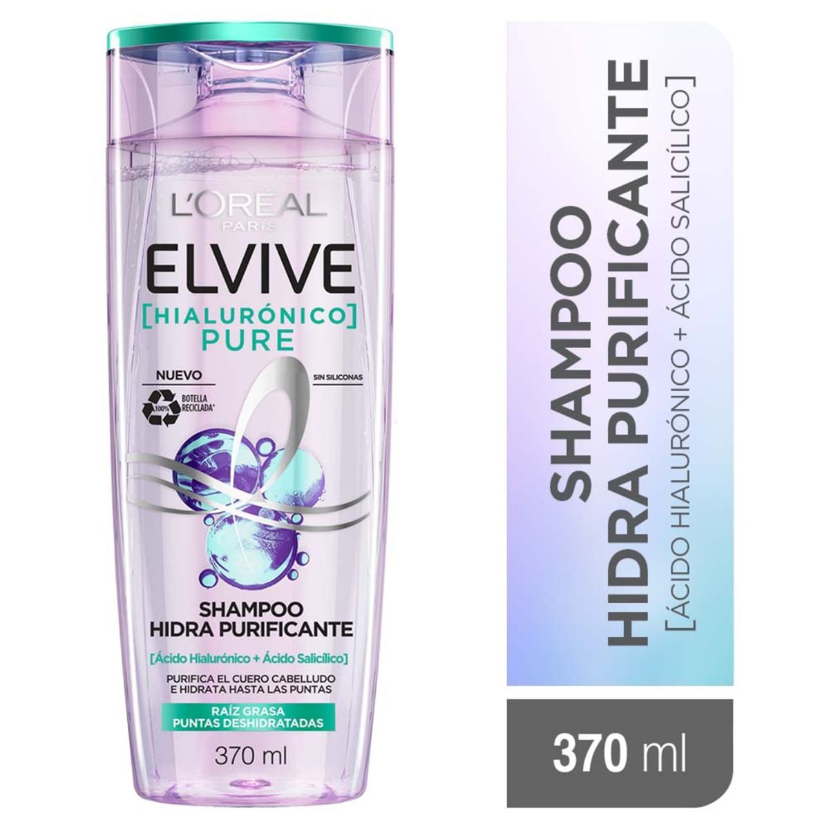 ELVIVE - Pack Elvive Shampoo Hialurónico Pure 370Ml + Shampoo Hidra Hialurónico 370Ml