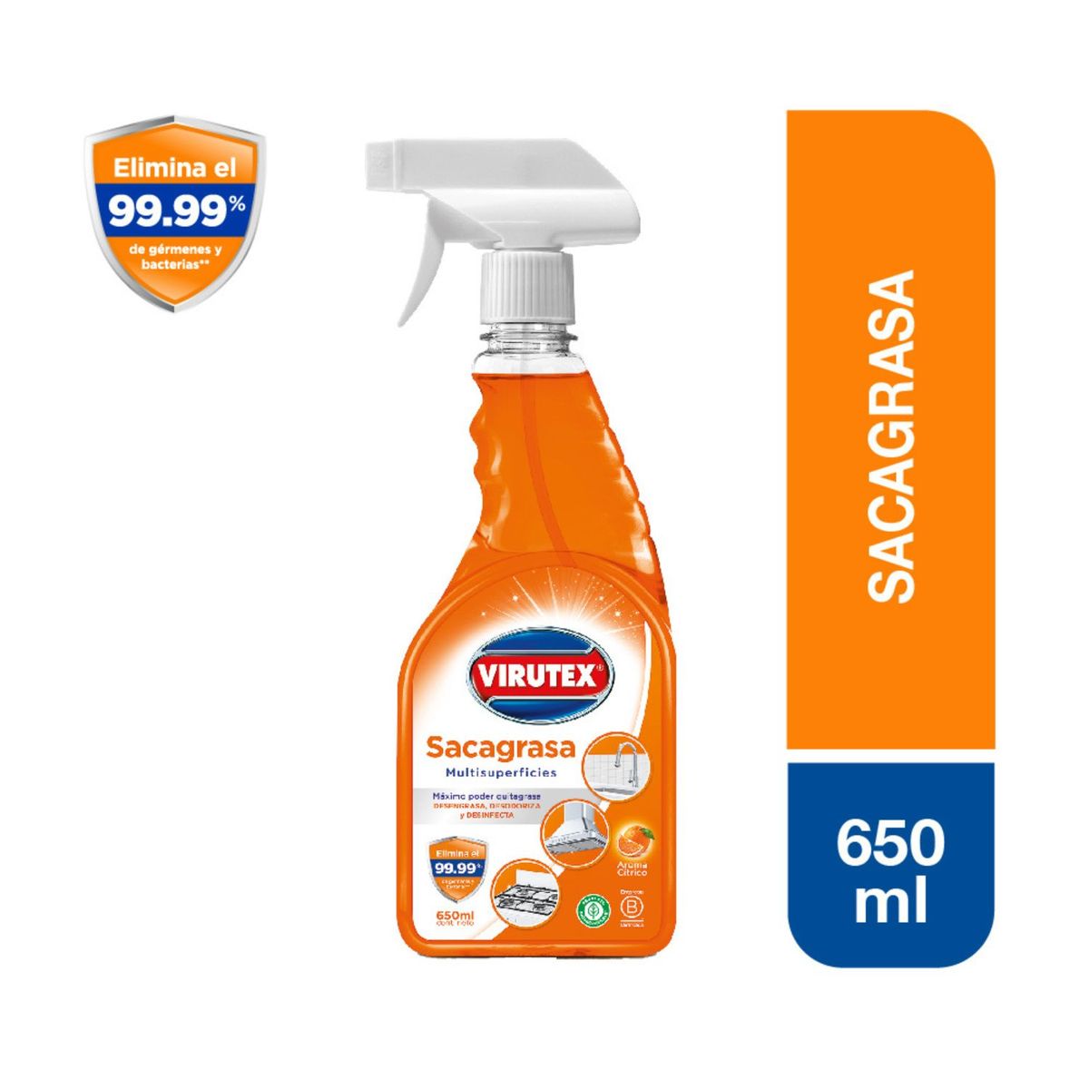 VIRUTEX - Sacagrasa Multi-Superficies Virutex Envase 650 mL