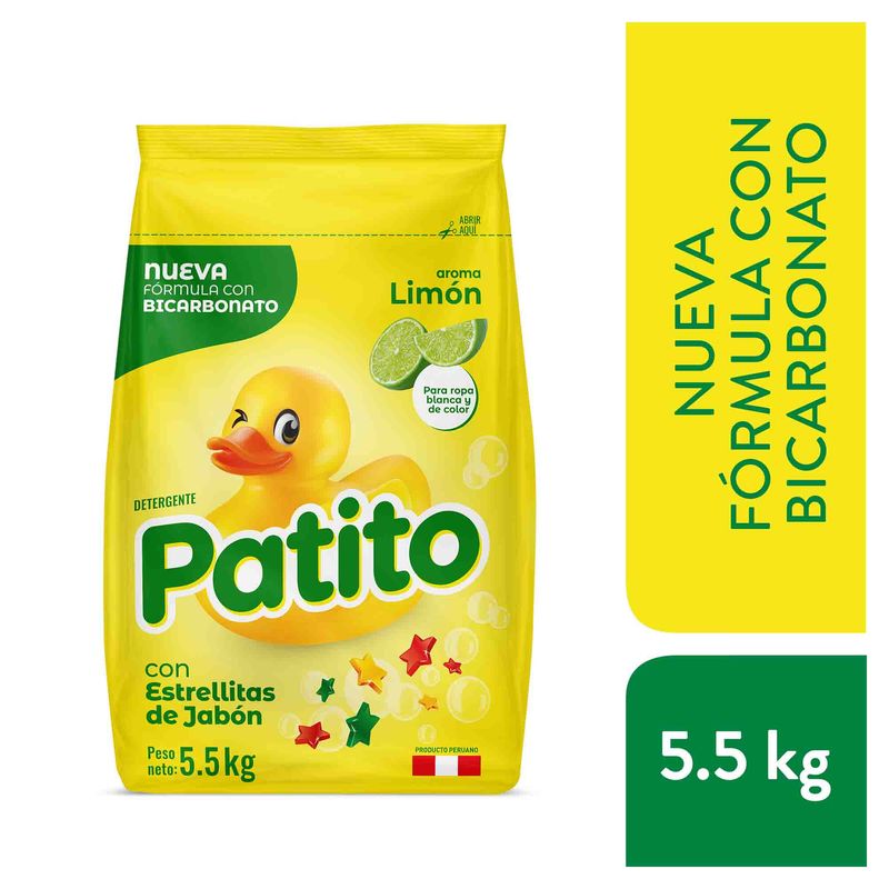 PATITO - Detergente Patito Bicarbonato Limón Bolsa 5.5 Kg