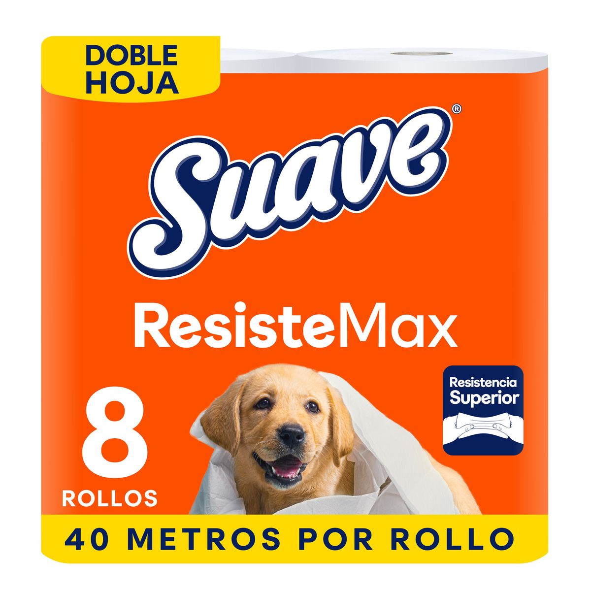 SUAVE - Papel Higiénico Suave ResisteMax 40 Metros Empaque 8 Und