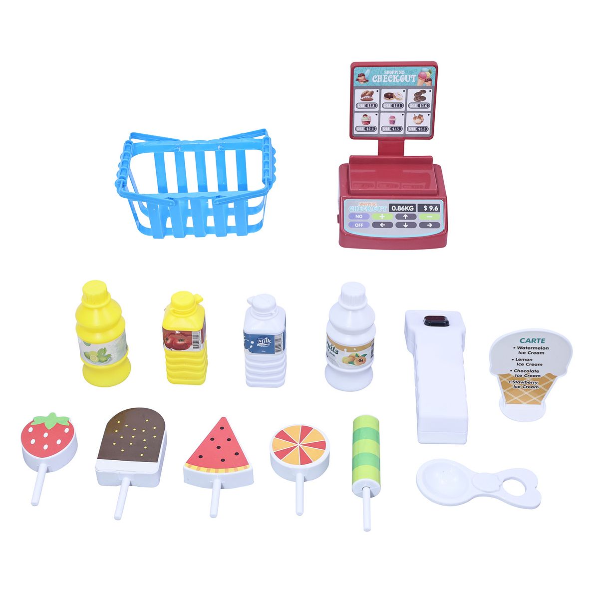 SHENHUA - Carrito de Helado 32 Accesorios 78 cm