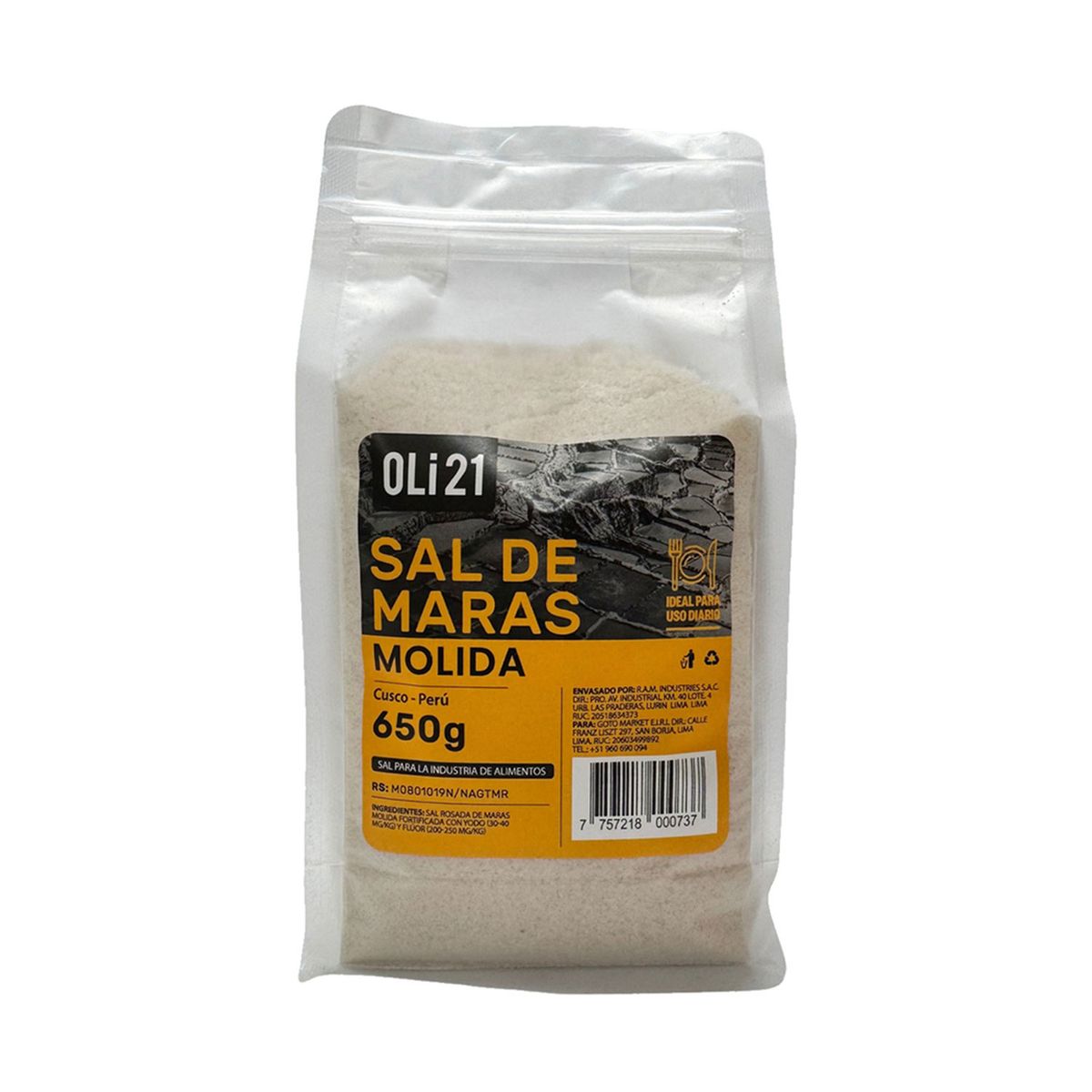 OLI21 - Sal de Maras Molida Oli21 Envase 650 g