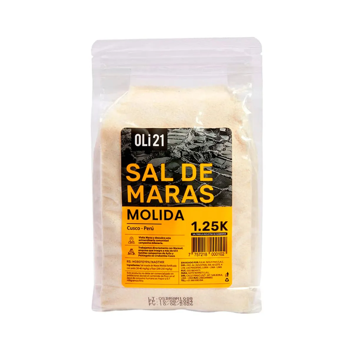 OLI21 - Sal de Maras Molida Oli21 Envase 1 250 g