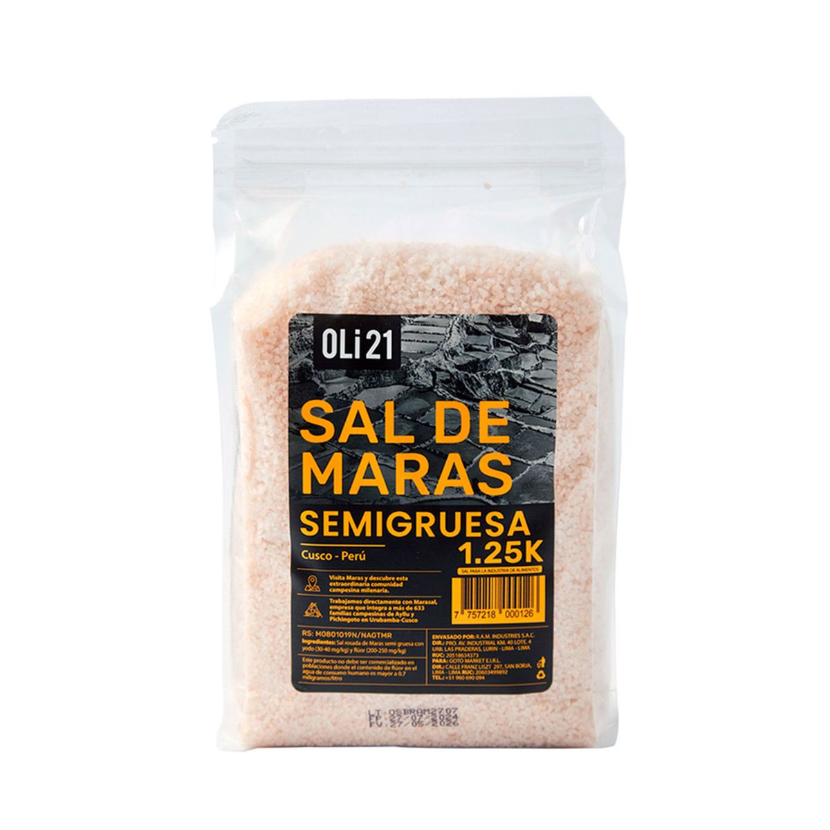 OLI21 - Sal de Maras Semigruesa Oli21 Envase 1 250 g