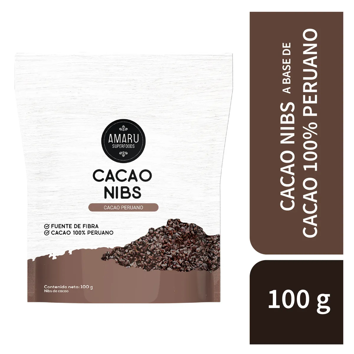 AMARU SUPERFOODS - Cacao Nibs Amaru Superfoods Doypack 100 g