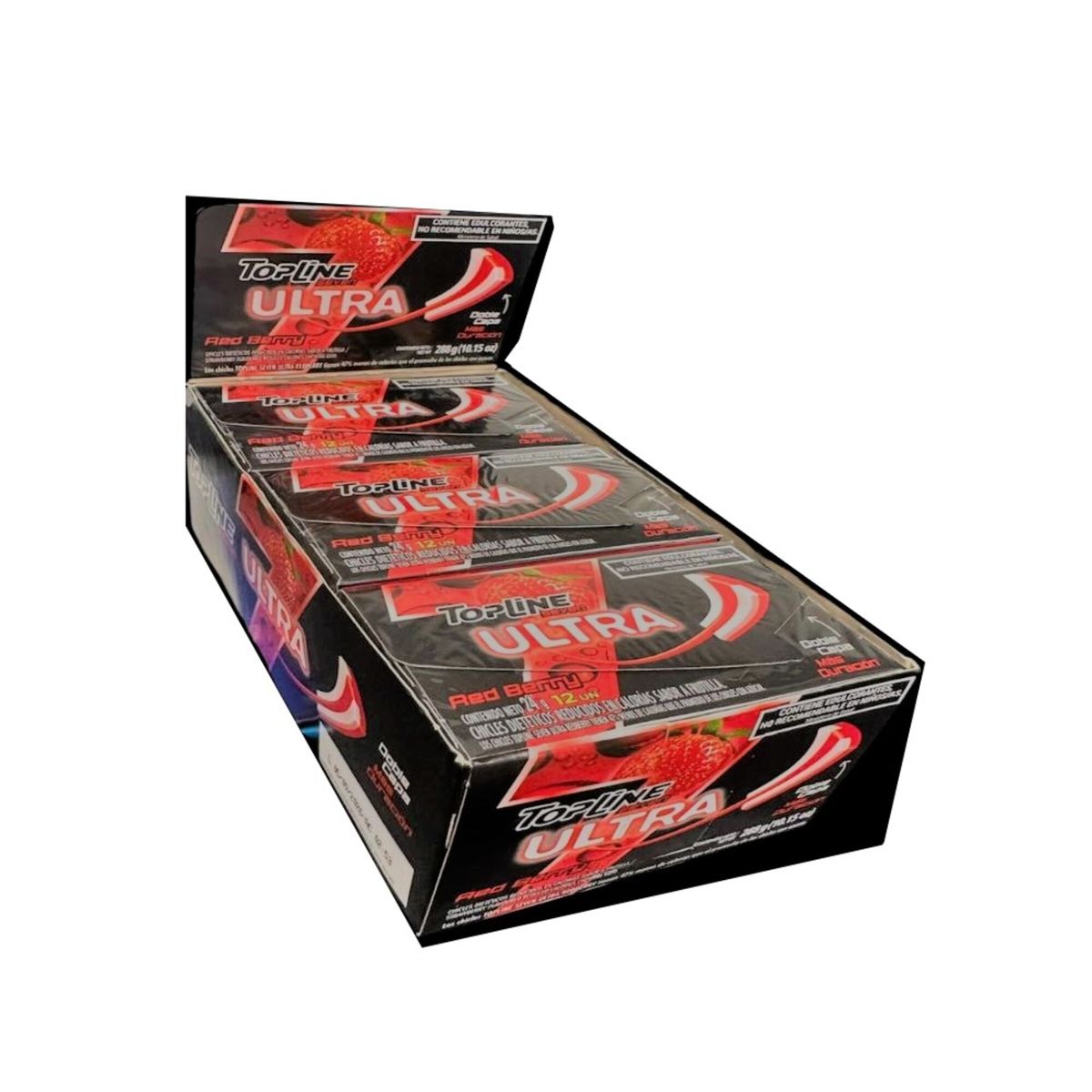 TOPLINE - Chicle Topline Ultra Frutilla Display 288 g