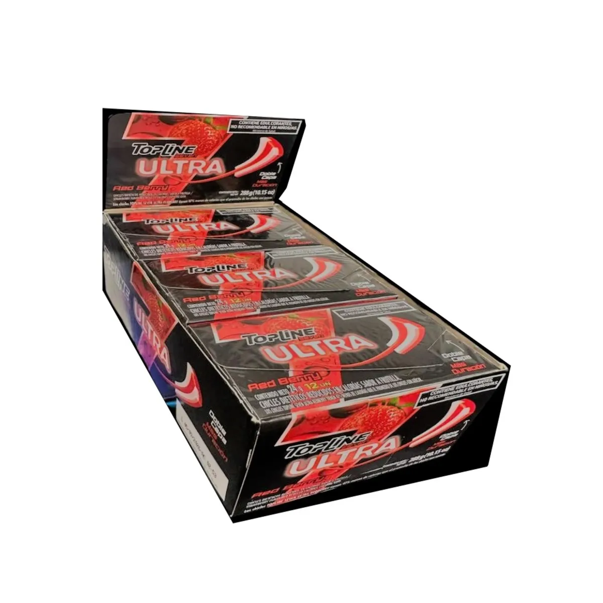 TOPLINE - Chicle Topline Ultra Frutilla Display 288 g