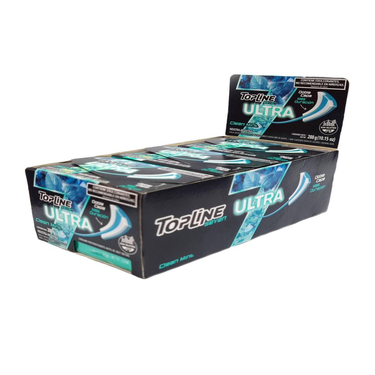 TOPLINE - Chicle Topline 7 Ultra Cleanmint Display 12 Und
