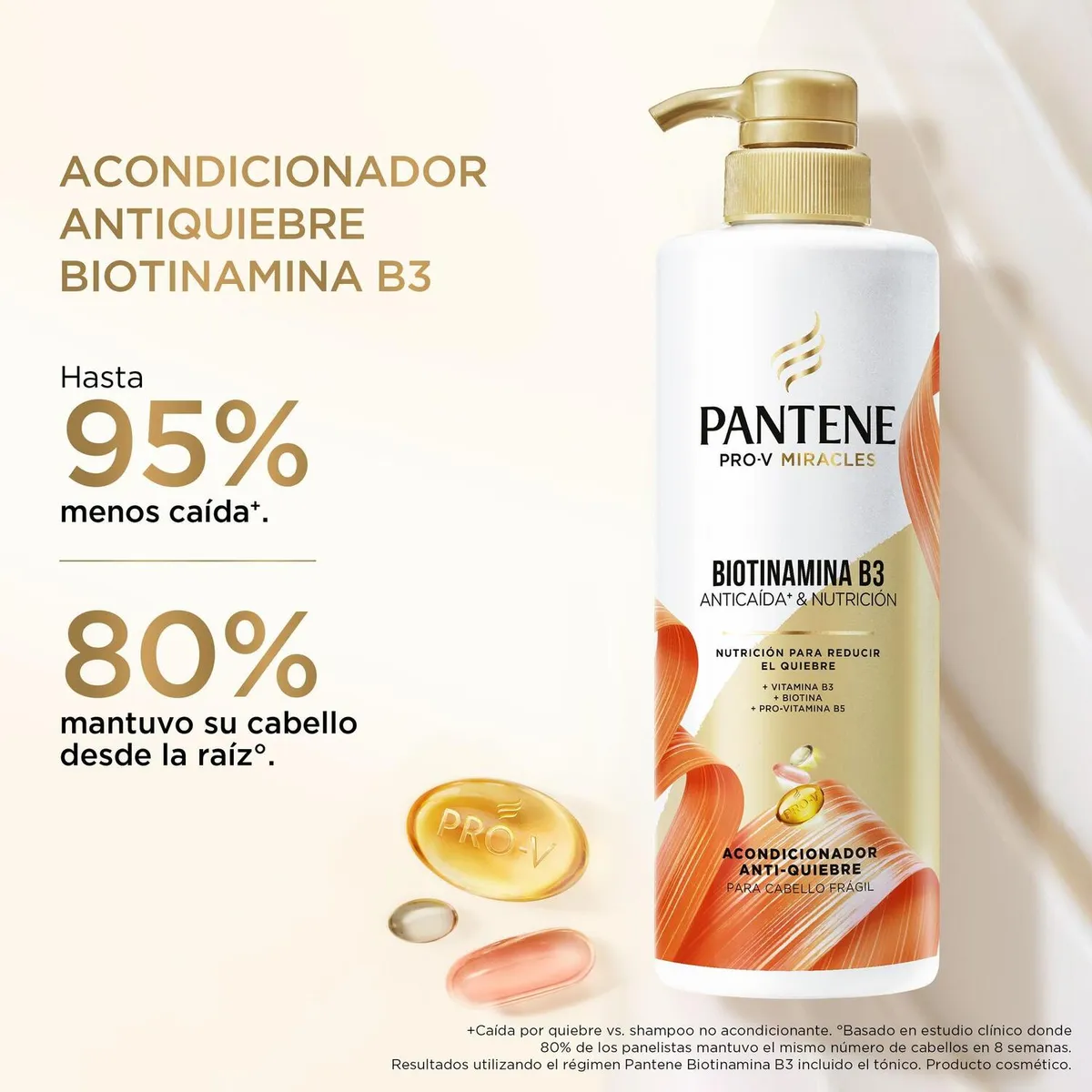 PANTENE - Acondicionador Pantene Antiquiebre Biotinamina B3 Botella 510 mL