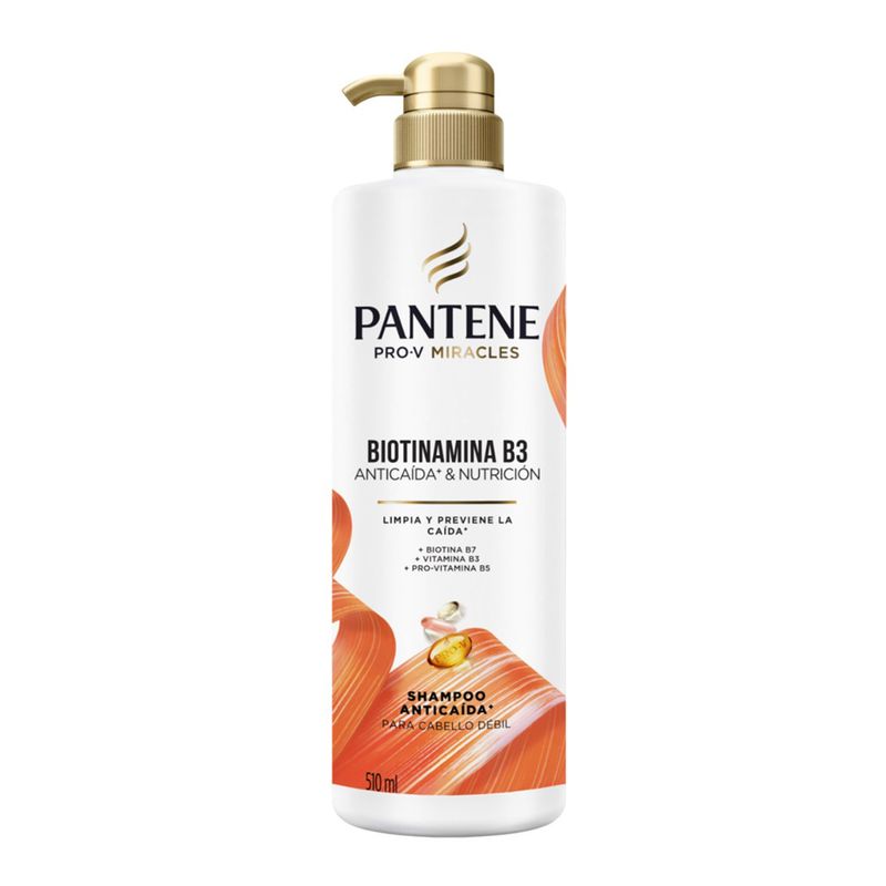 PANTENE - Shampoo Biotinamina Anticaída Pantene Botella 510 mL