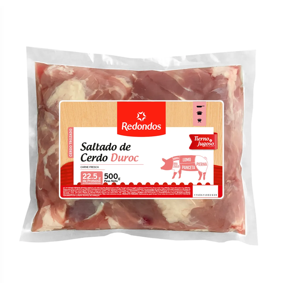 REDONDOS - Saltado De Cerdo Duroc Redondos x 500 g