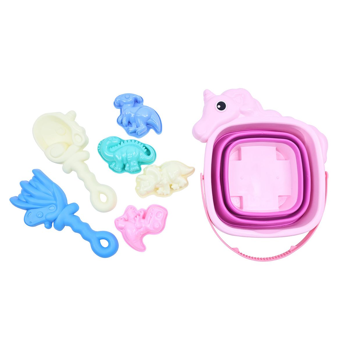 SHEN HUA - Balde Plegable Unicornio 7 Pzas