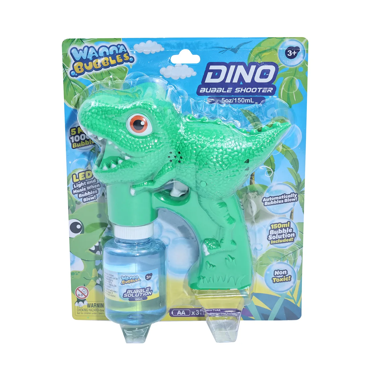 SHEN HUA - Burbujas Dino Luz y Sonido 130 ml