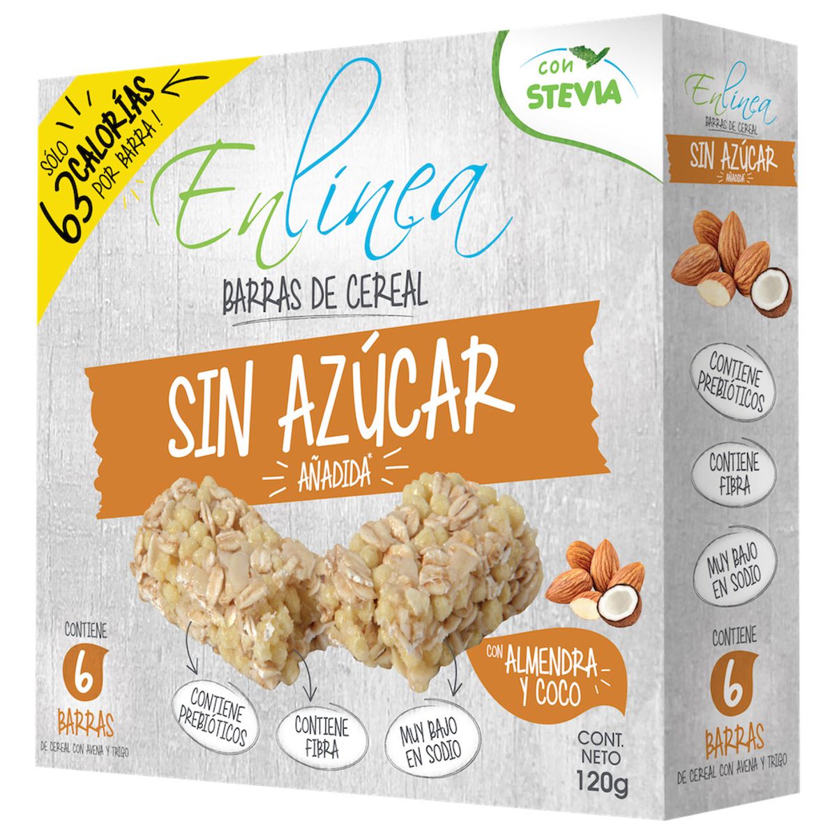 EN LINEA - Barra de Cereal Almendra En Línea Caja 120 g