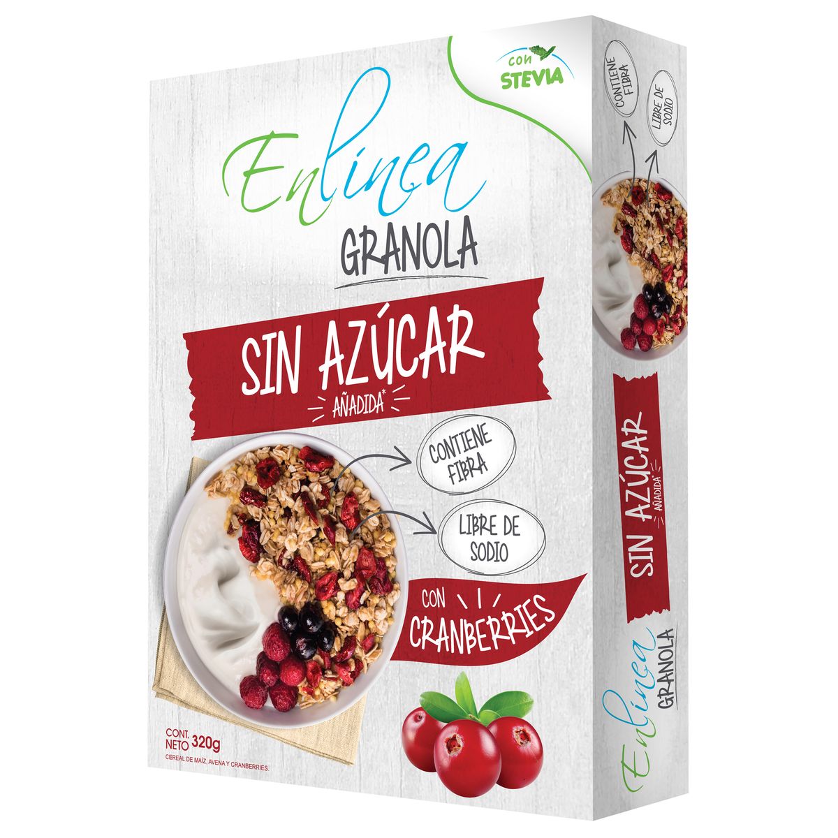 EN LINEA - Granola Cranberries En Línea Caja 320 g