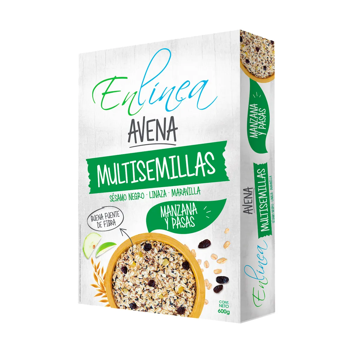 EN LINEA - Avena Multisemillas En Línea Manzana Caja 600 g