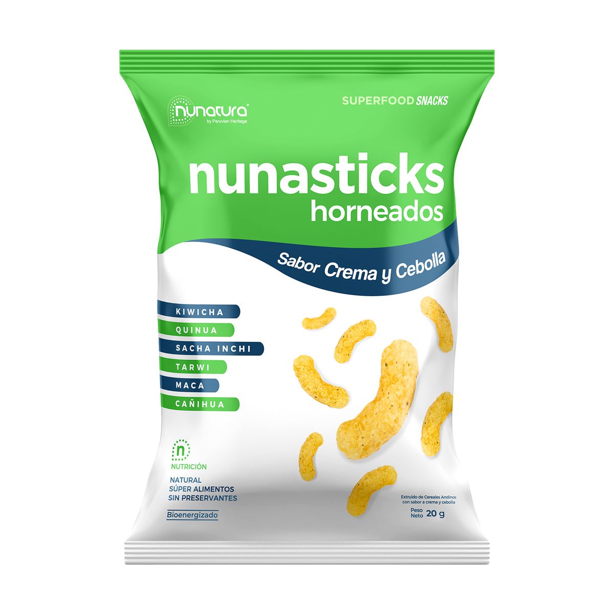 NUNATURA - Nunasticks Nunatura Crema y Cebolla Bolsa 20 g