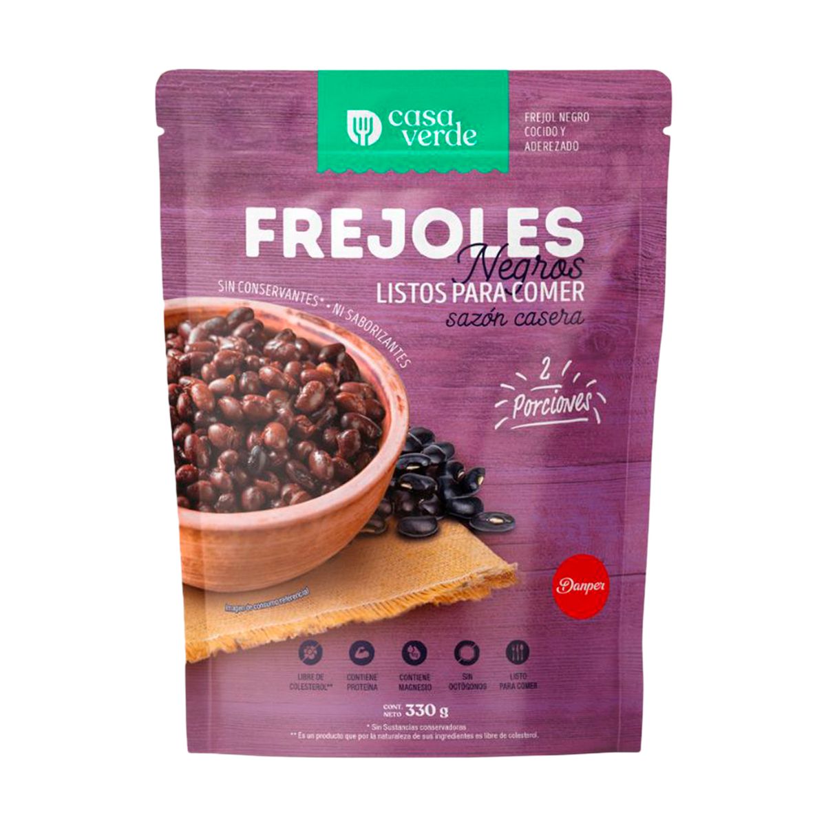 CASA VERDE - Frejoles Negros Casa Verde Doypack 330 g