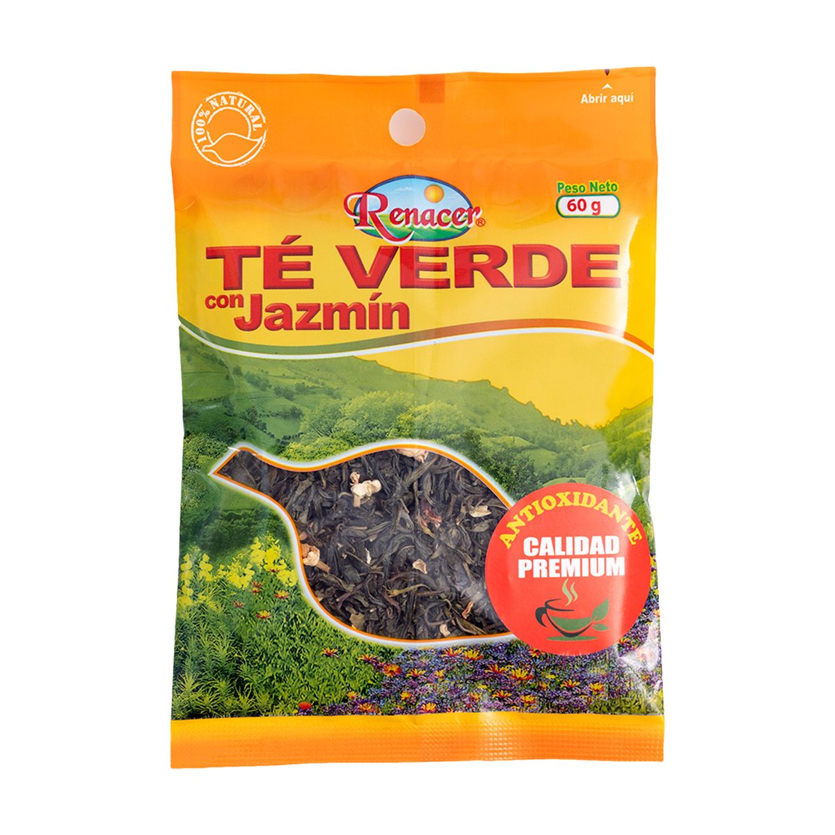 RENACER - Té Verde con Jazmín Renacer Bolsa 60 g