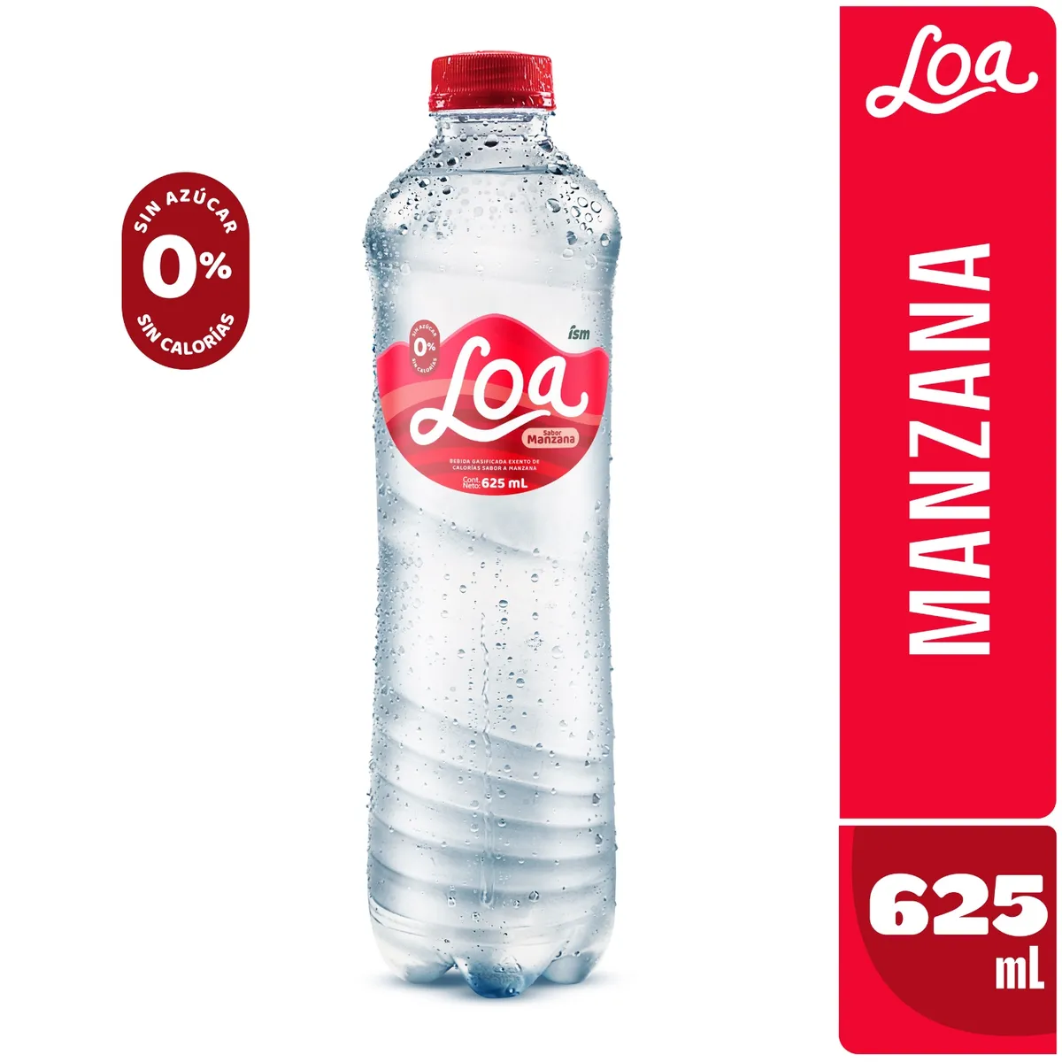 LOA - Agua Loa Sabor Manzana Botella 625 mL